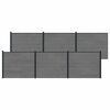 vidaXL Gjerdeplate 6 stk. 1020 x 146 cm WPC og Aluminium Gr&aring;