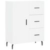 vidaXL Highboard hvit 69,5x34x180 cm konstruert tre