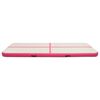 vidaXL Oppbl&aring;sbar gymnastikkmatte med pumpe 500x100x15 cm PVC rosa