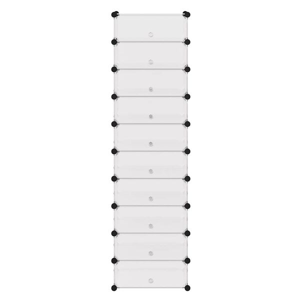 vidaXL Skoskap med arrang&oslash;r 10 rom hvit