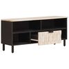 vidaXL TV-skap Hvit Vask Finish 100 x 33,5 x 46 cm Massiv mango tre