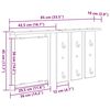 vidaXL Vegghengt kleshenger Svart eik 85 x 10 x 45 cm Konstruert tre