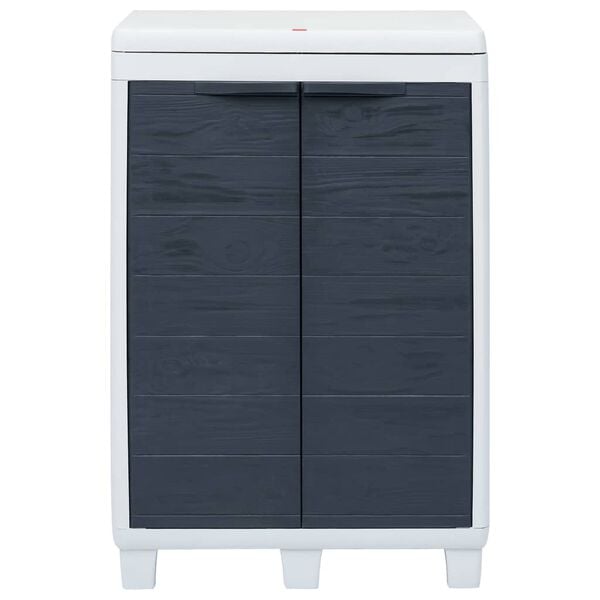 vidaXLSøppelbøtte for hage med 3 sekker mørkegrå 65x38x102 cm