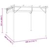 vidaXL Pergola med uttrekkbart tak antrasitt 3x3 m st&aring;l 180 g/m&sup2;