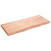 vidaXL Benkeplate til bad lysebrun 120x50x(2-6) cm behandlet heltre