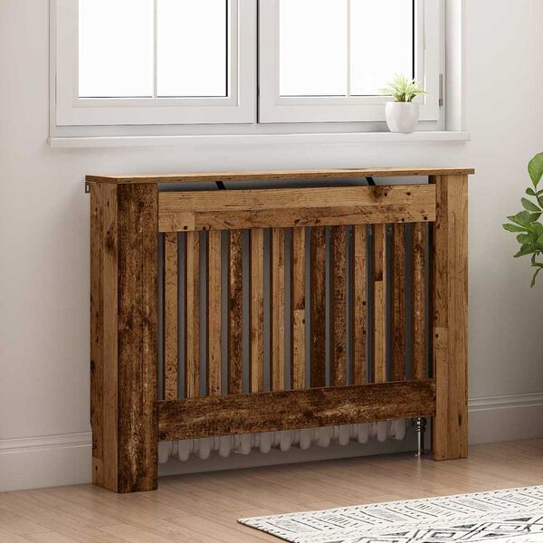 vidaXL Radiator Deksel Gamle tre 112 x 19 x 81,5 cm Konstruert tre