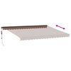 vidaXL Automatisk uttrekkbar markise med LED brun 450x350 cm
