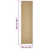 vidaXL Sisalteppe for klorestolpe 66x250 cm