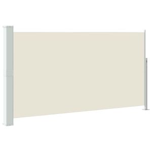 vidaXL Uttrekkbar sidemarkise 170x300 cm kremhvit