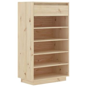 vidaXL Skoskap 60x34x105 cm heltre furu
