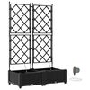 vidaXL Hageblomsterpotte 2 stk. Svart 80 x 40 x 126 cm PP