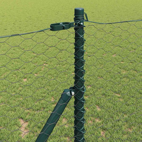 vidaXL Gjerdep&aring;le Gr&aring; 100 x 1 m (36 mm netting) St&aring;l og PVC