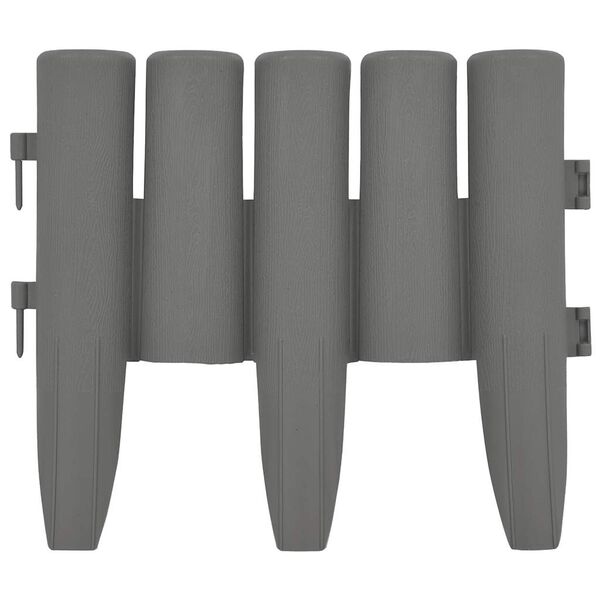 vidaXL Plenkanter 36 stk gr&aring; 10 m PP