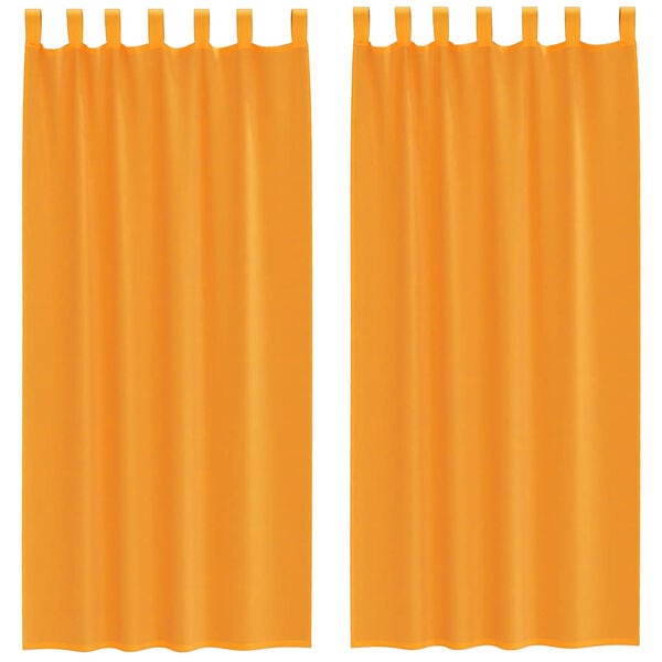 vidaXL Voilegardiner med hemper 2 stk oransje 140x225 cm