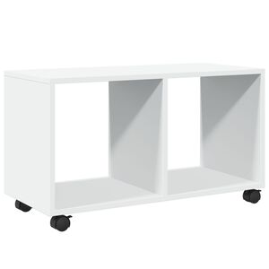vidaXL Rulleskap hvit 72x33x42,5 cm konstruert tre