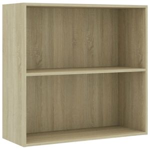 vidaXL Bokhylle sonoma eik 80x30x76,5 cm konstruert tre