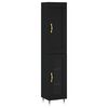 vidaXL Highboard svart 34,5x34x180 cm konstruert tre