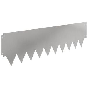 vidaXL Gjerdekant 10 stk. 103 x 30 cm St&aring;l S&oslash;lv