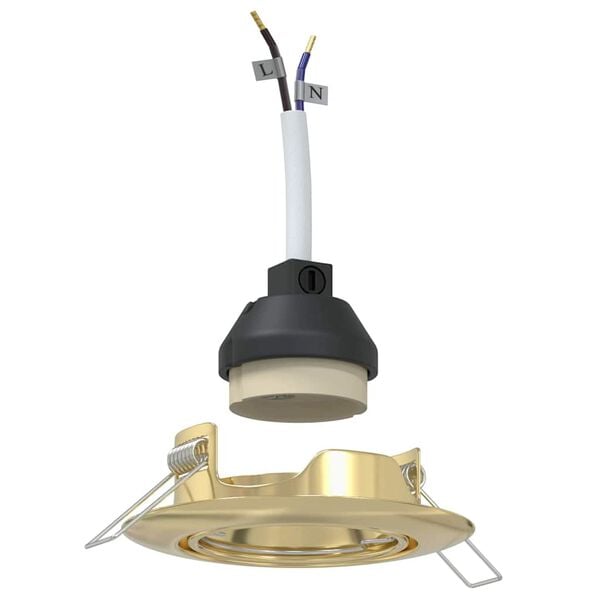 vidaXL Spotlight 6 pcs Gull 9 x 9 x 2.5 cm Metall