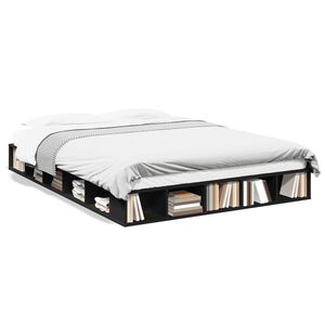 vidaXL Sengeramme svart 160x200 cm konstruert tre