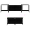 vidaXL TV-benk svart 203x37x50 cm konstruert tre