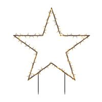 vidaXL Julelysdekorasjon med pigger stjerne 115 LEDs 85 cm