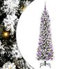 vidaXL Kunstig juletre Hvit 180 cm PVC og Metall og Plast