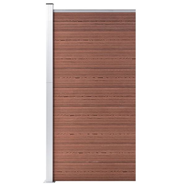 vidaXL Gjerdepanel WPC 95x186 cm brun