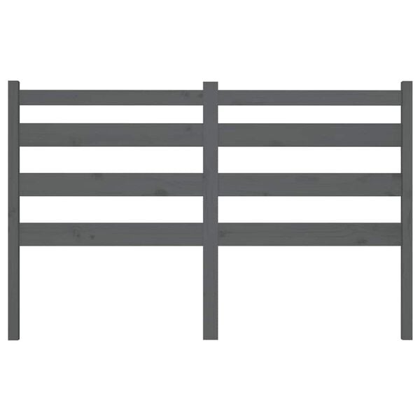 vidaXL Sengegavl gr&aring; 166x4x100 cm heltre furu