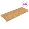 vidaXL Selvklebende trappematter sisal 30 stk 65x21x4 cm sisal