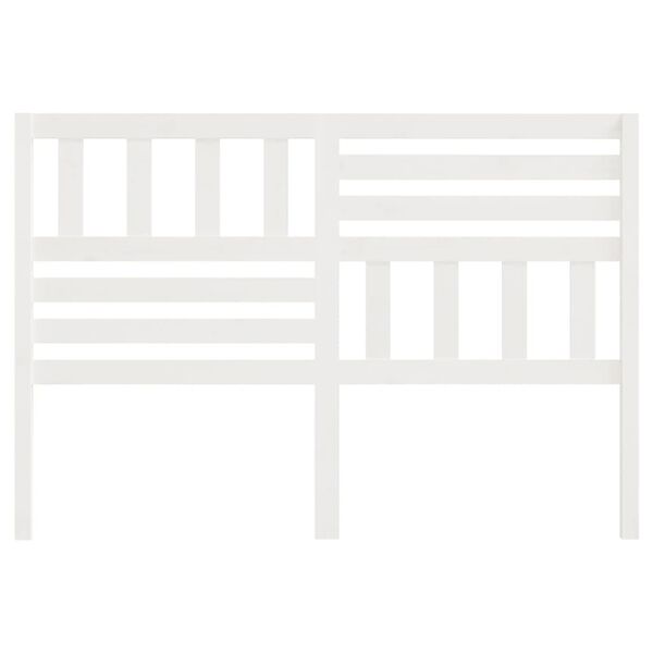 vidaXL Sengegavl hvit 146x4x100 cm heltre furu