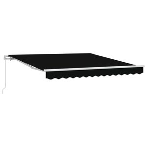vidaXL Uttrekkbar markise Svart 300 x 250 x 165 cm