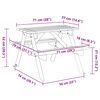 vidaXL Piknikbord for 4 barn med parasollhull heltre gran