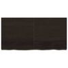 vidaXL Bordplate m&oslash;rkebrun 120x60x(2-4) cm behandlet heltre eik