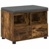 vidaXL Gangbenk R&oslash;kt Eik 60 x 38 x 46 cm Konstruert treverk og stoff