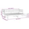 vidaXL Uttrekkbar dagseng hvit 2x(90x200) cm heltre furu