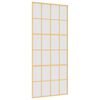 vidaXL Skyved&oslash;r gull 90x205 cm frostet ESG glass og aluminium