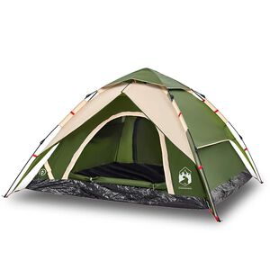 vidaXL Kuppeltelt for camping 5 personer gr&oslash;nn hurtigutl&oslash;ser