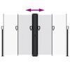 vidaXL Uttrekkbar sidemarkise hvit 160x1000 cm