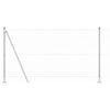 vidaXL Gjerde med stolpe s&oslash;lv 1,2 x 10 m St&aring;l