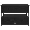 vidaXL Kaffebord med skuff Svart Eik 70 x 50 x 54.5 cm Konstruert tre