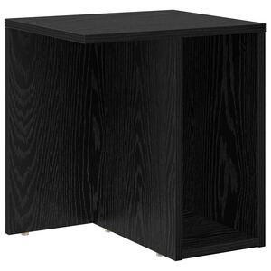 vidaXL Avlastningsbord Svart Eik 37 x 32 x 40 cm Konstruert tre