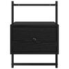 vidaXL Nattbordskap med skuff Svart Eik 35 x 30 x 51 cm Konstruert tre