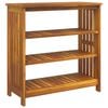 vidaXL Hageskap med hylle Naturlig 90 x 40 x 90cm Solid akasietre