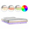 vidaXL Sengeramme med LED 140x200 cm heltre