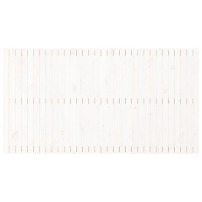 vidaXL Veggmontert sengegavl hvit 204x3x110 cm heltre furu