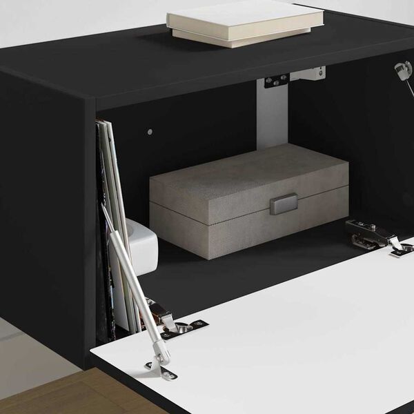 vidaXL TV Veggskap Veggmontert Svart 60 x 31 x 29.5 cm Konstruert tre