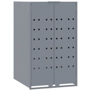 vidaXL S&oslash;ppeldunkskur for enkelt dunk gr&aring; 69x79x117 cm st&aring;l