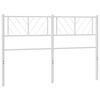 vidaXL Utskiftbar sengegavl i metall hvit 135 cm
