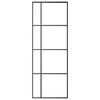 vidaXL Skyvedør frostet ESG-glass og aluminium 76x205 cm svart